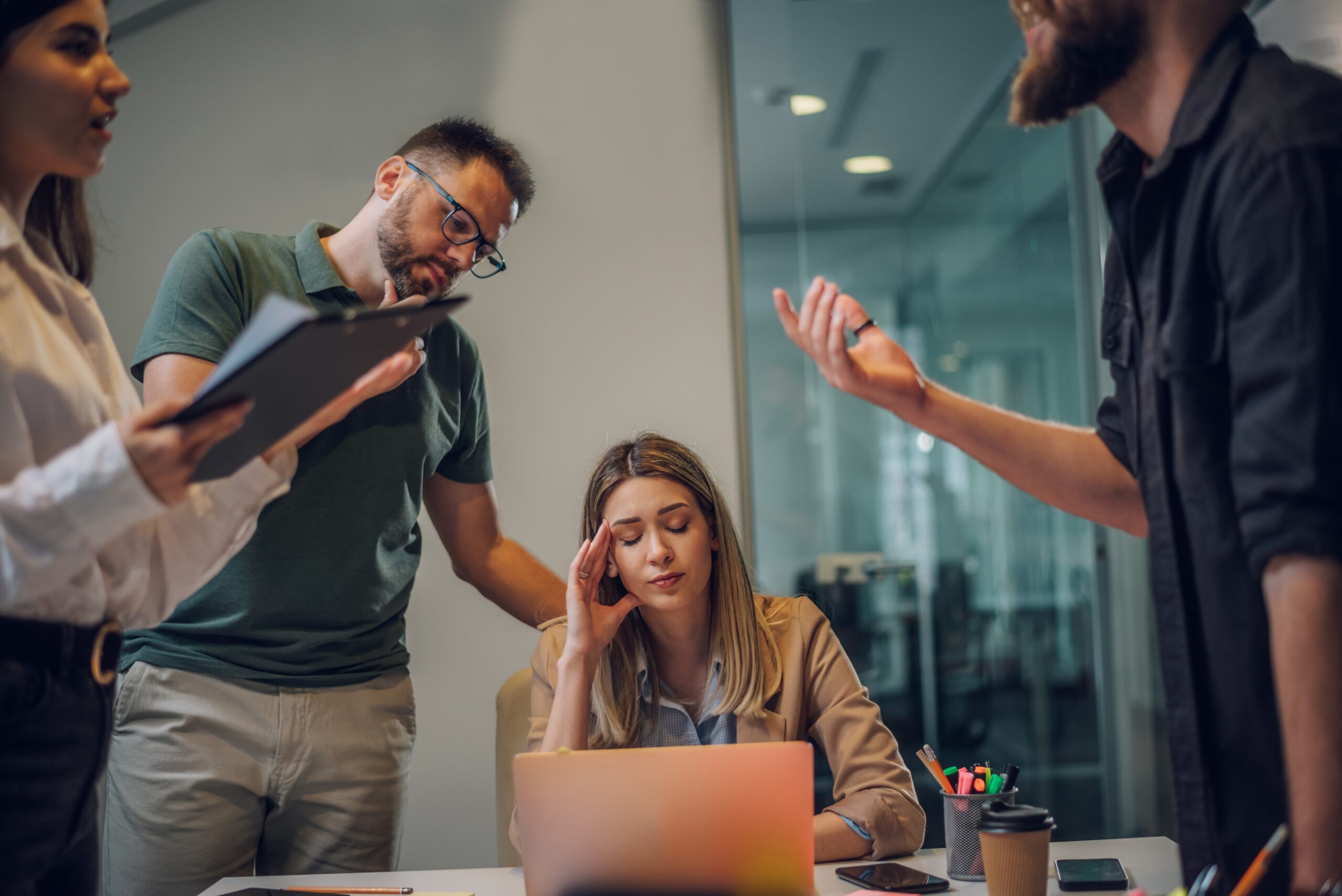stressed employees due to marketing mistakes